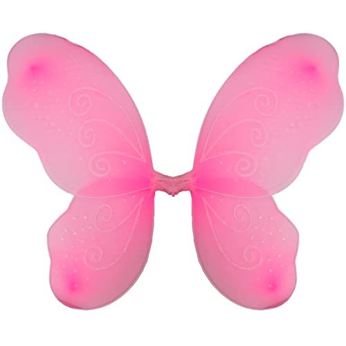 Topkids Accessories Feenflügel Tinkerbell Kostüm Groß Erwachsene Engelsflügel Schmetterling Kostüm Zahnfee Kostüm Weiß Rosa Schwarz Grün Regenbogen Mädchen Große Kinder (Rosa Wirls) von Topkids Accessories