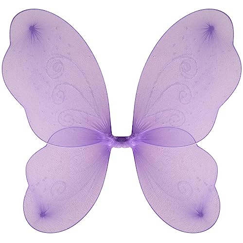 Topkids Accessories Feenflügel Tinkerbell Kostüm Groß Erwachsene Engelsflügel Schmetterling Kostüm Zahnfee Kostüm Weiß Rosa Schwarz Grün Regenbogen Mädchen Große Kinder (lila) von Topkids Accessories