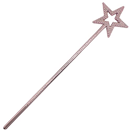 Topkids Accessories Feenstab für Prinzessin und Königin Kostüme für Kinder, süße funkelnde Zauberstäbe für Mädchen, Zauberstab, Prinzessinnen-Kostüm-Stab (rosa Stern) von Topkids Accessories