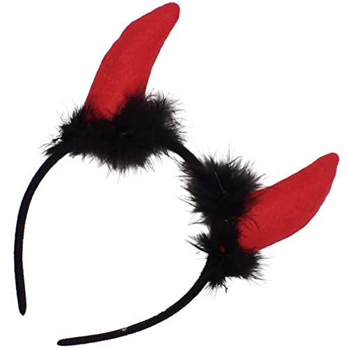 Topkids Accessories Gruseliges Halloween Kostüm Hörner & Boppers für Jungen & Mädchen Männer & Frauen Halloween (Schwarz & Rote Teufelshörner) von Topkids Accessories