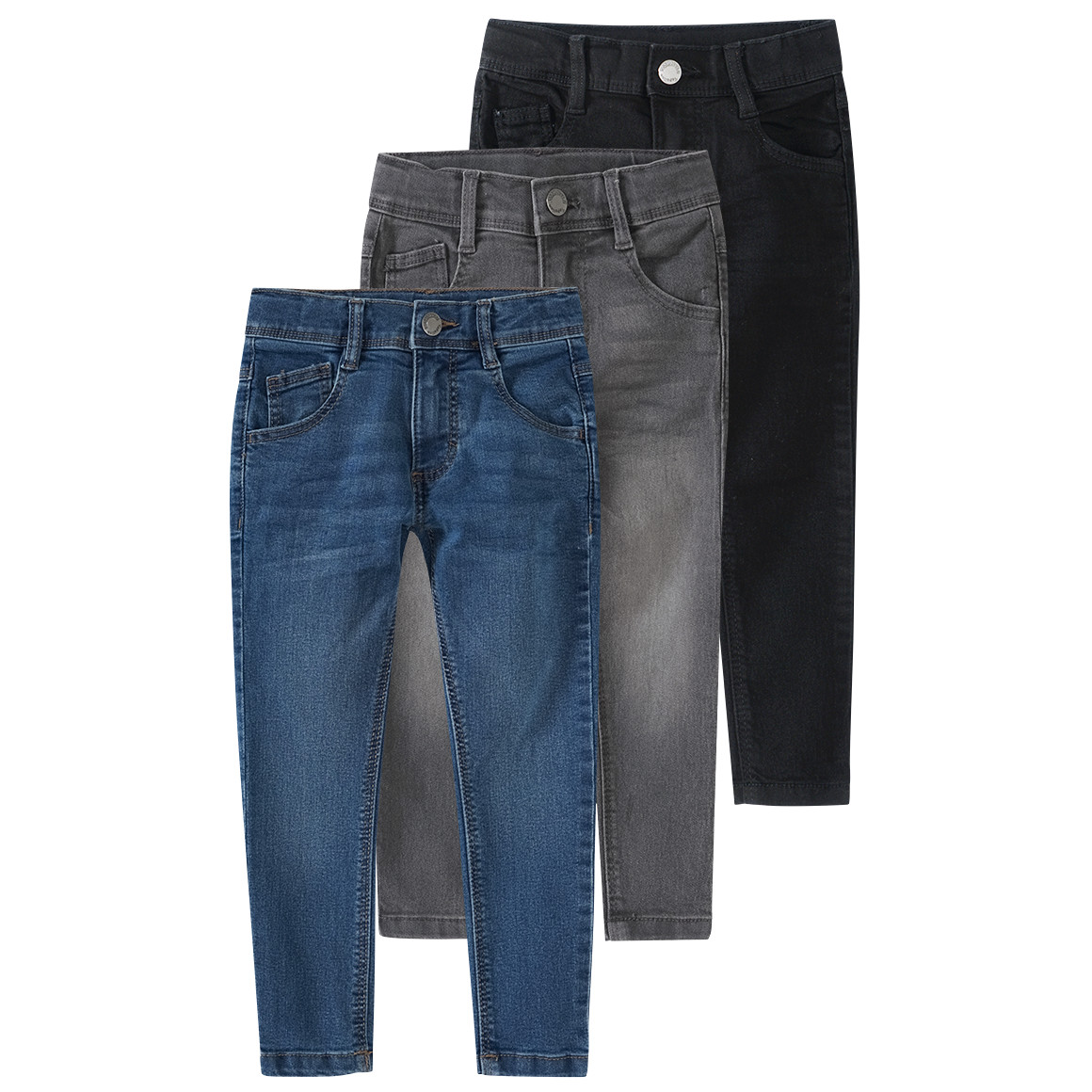 3 Jungen Skinny-Jeans im 5-Pocket-Style von Topolino