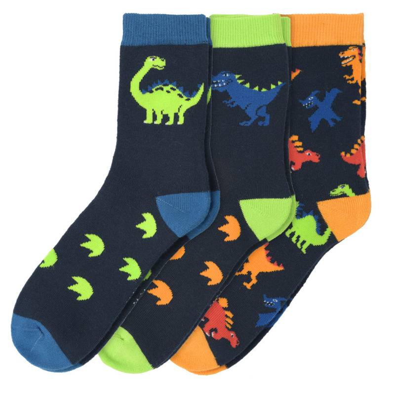 3 Paar Jungen Frotteesocken mit Dino-Motiven von Topolino