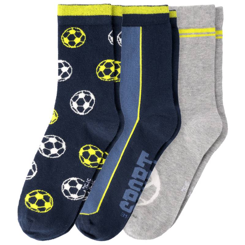 3 Paar Jungen Socken mit Fußball-Motiven von Topolino