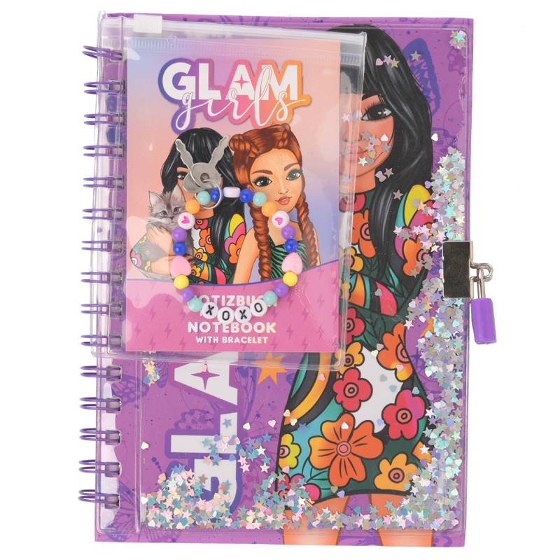 Glam Girls Notizbuch mit Armband von Topolino