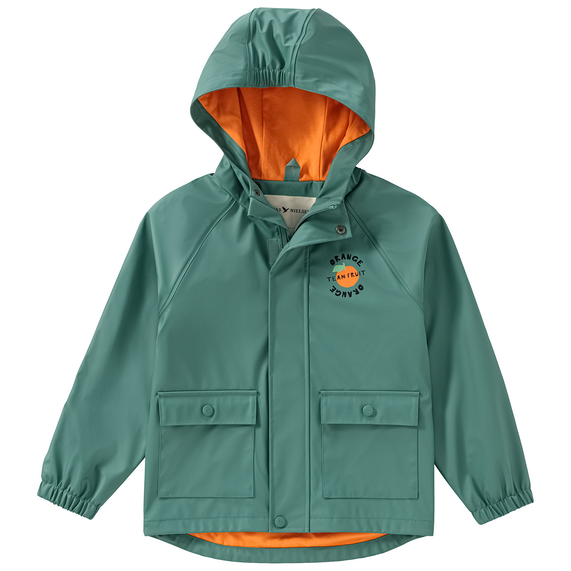 Jungen Regenjacke mit Orangen-Print von Topolino