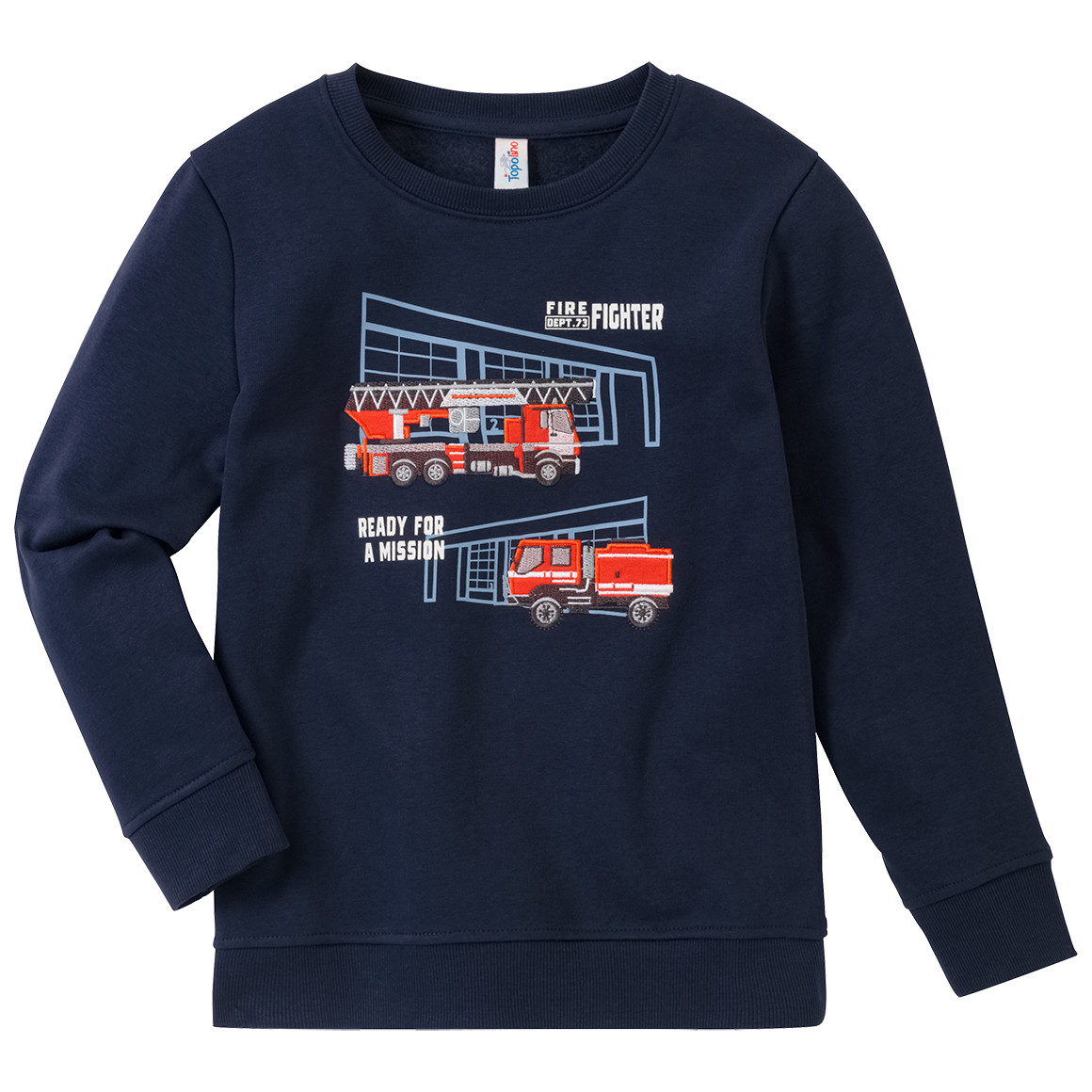 Jungen Sweatshirt mit Feuerwehr-Applikation von Topolino