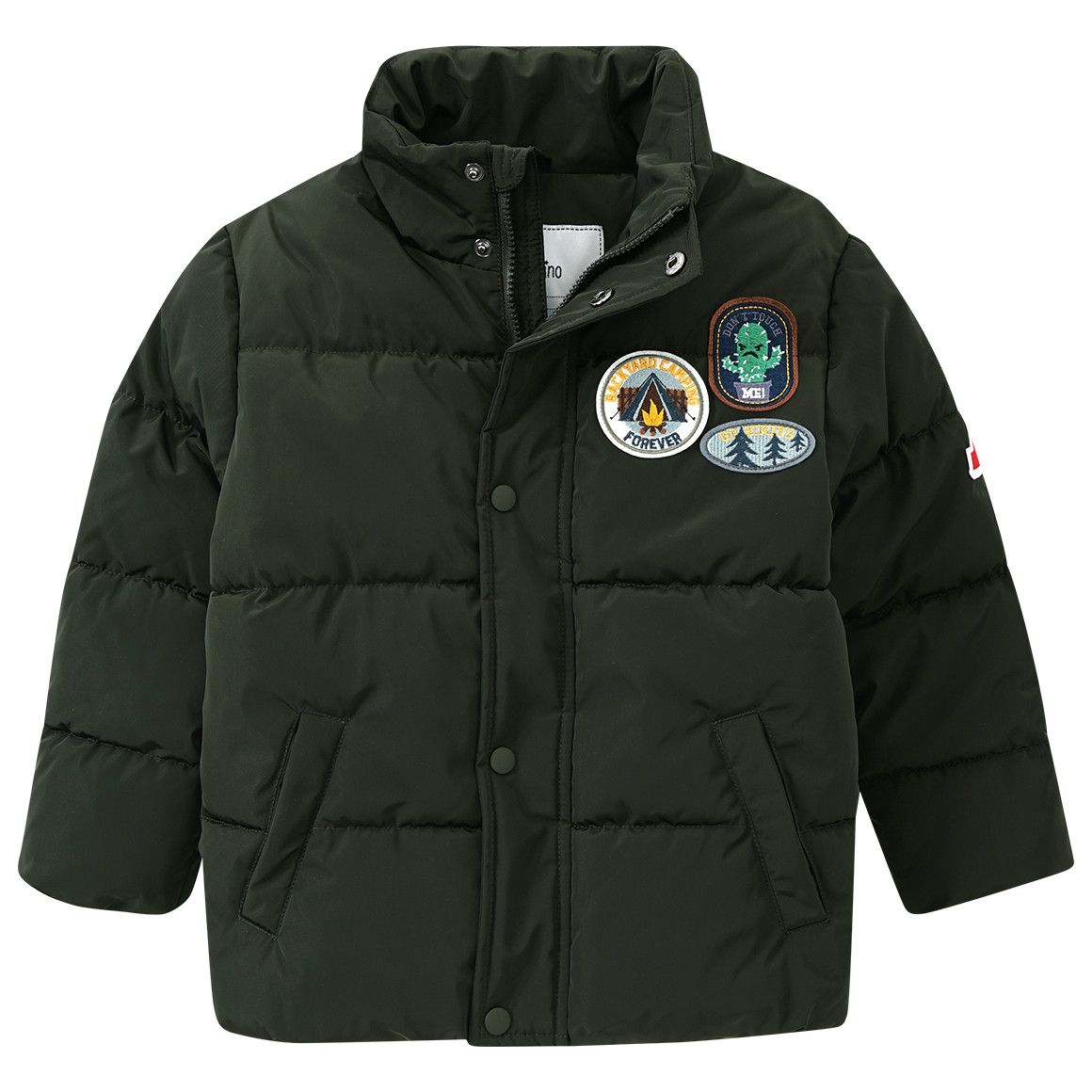 Jungen Winterjacke mit Aufnähern von Topolino