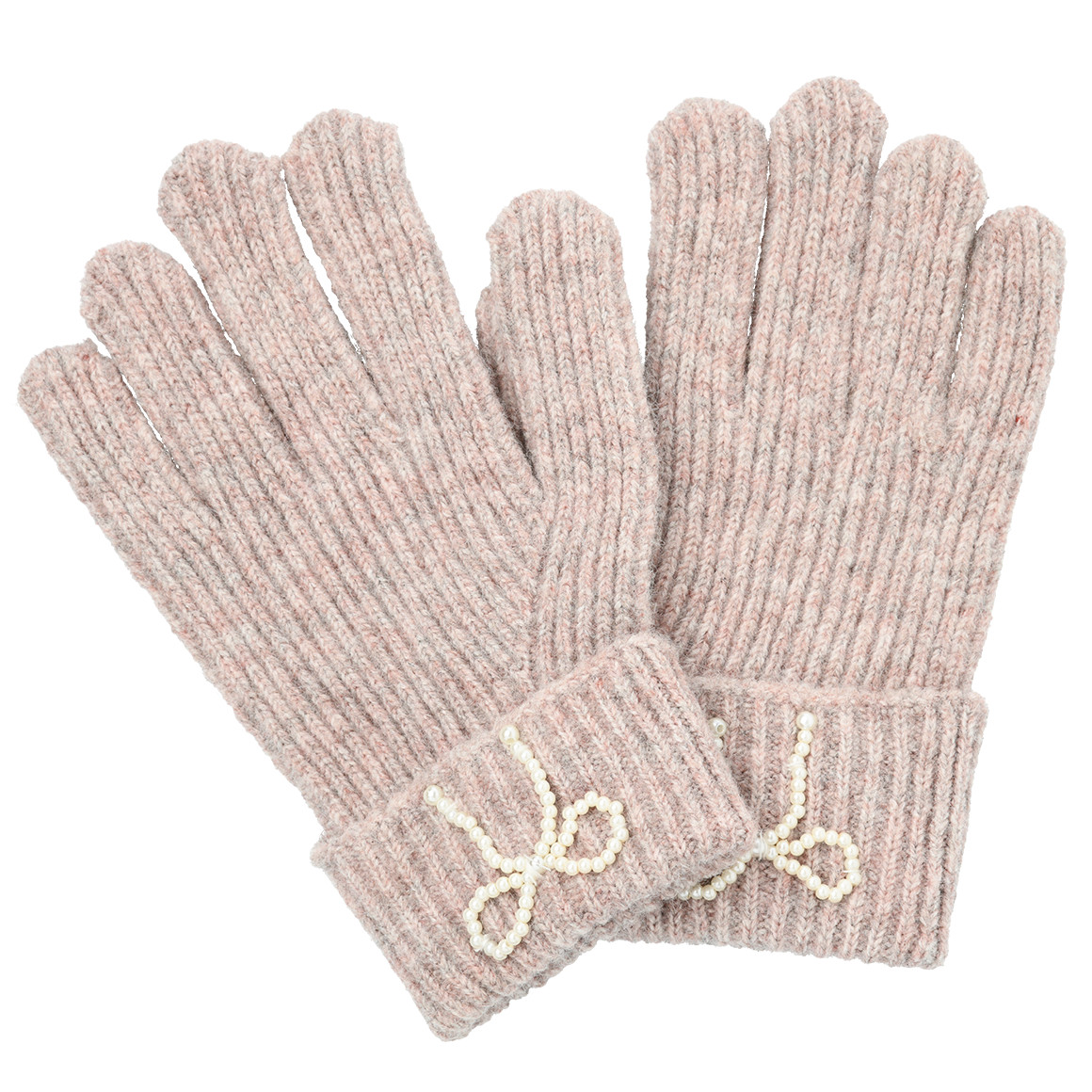 Mädchen Handschuhe mit Perlen-Applikation Mädchen Handschuhe mit Perlen-Applikation von Topolino