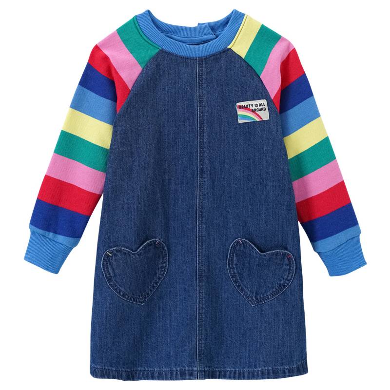 Mädchen Jeanskleid mit Raglan-Ärmeln von Topolino