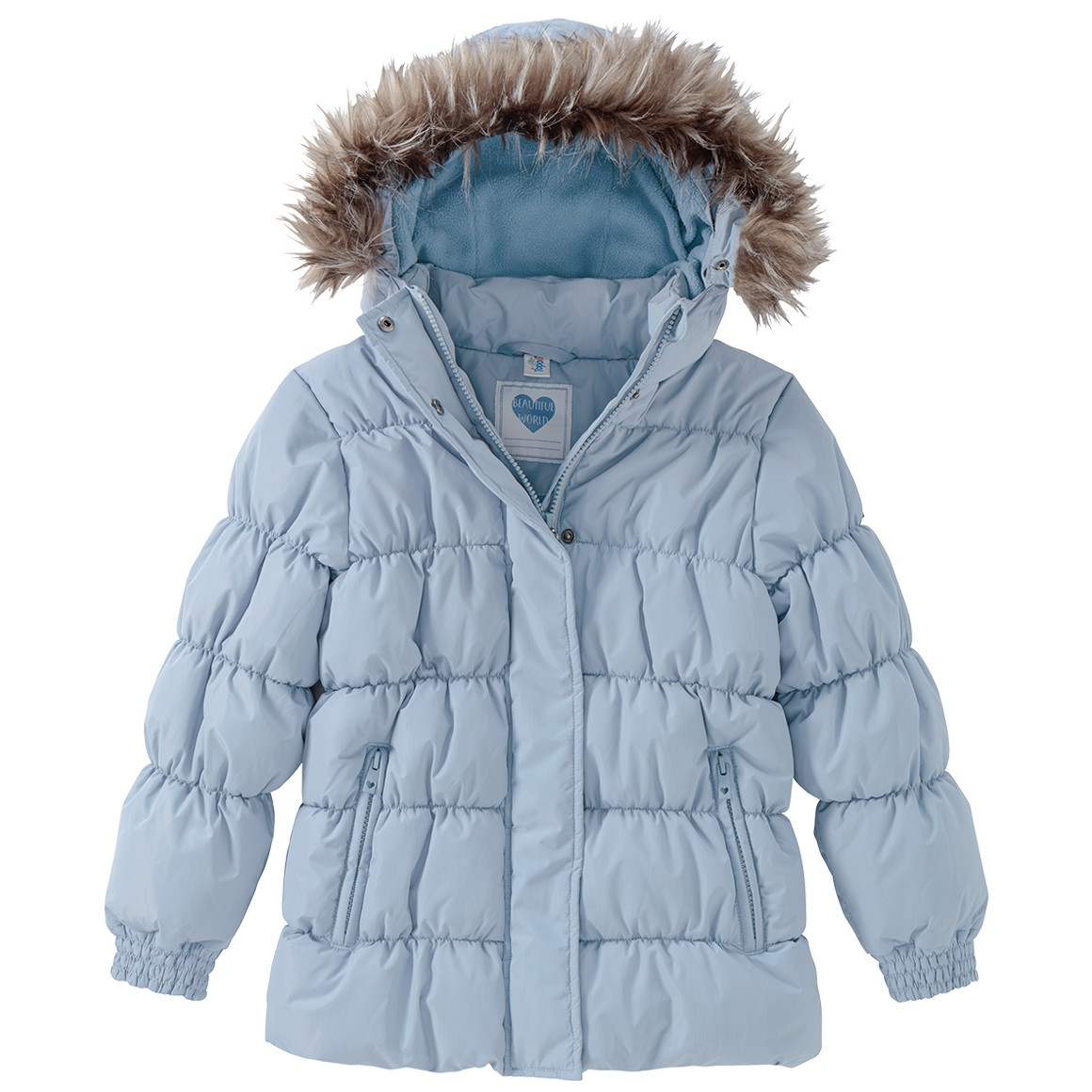 Mädchen Steppjacke mit abnehmbarem Fellimitat Mädchen Steppjacke mit abnehmbarem Fellimitat von Topolino