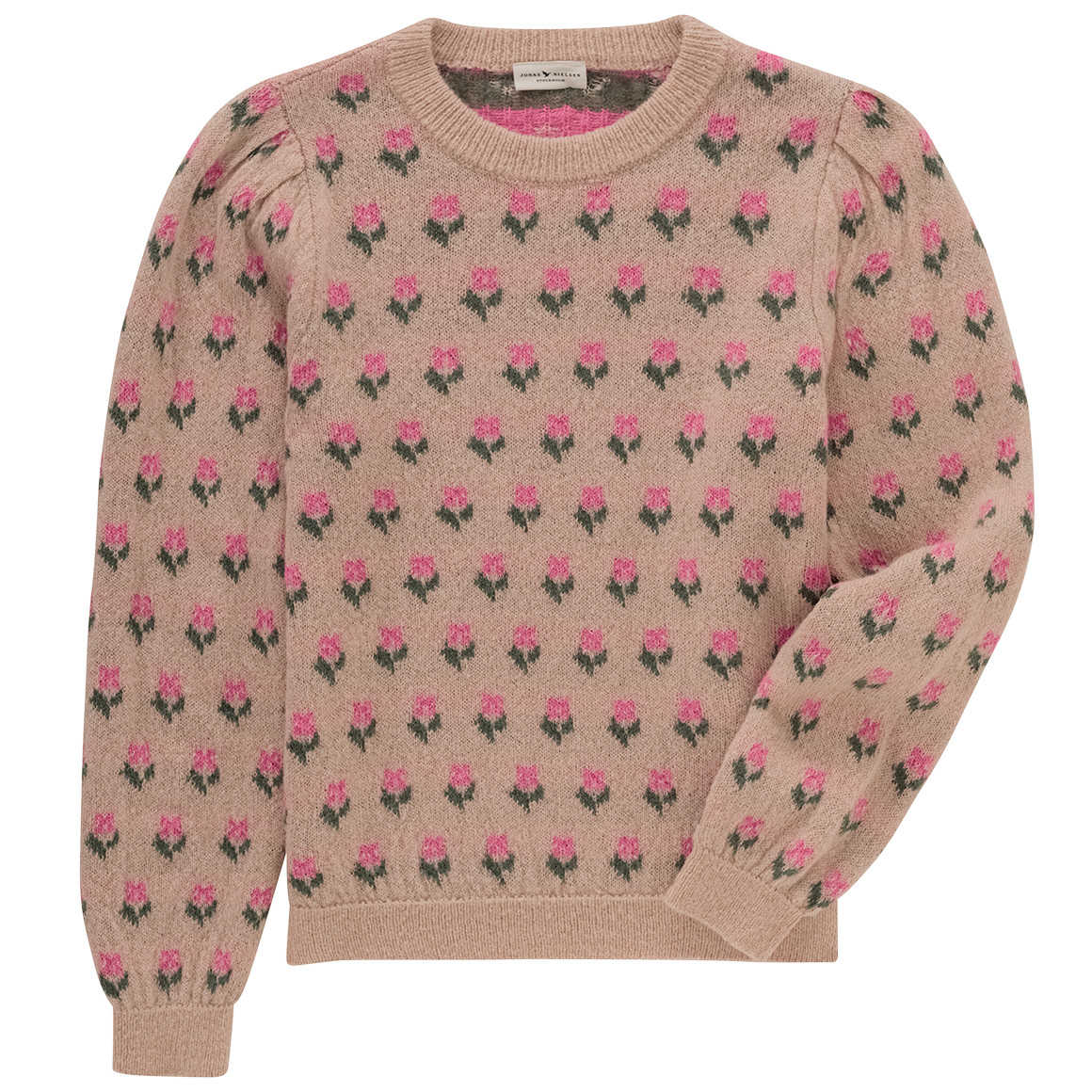 Mädchen Strickpullover mit Blumen-Allover Mädchen Strickpullover mit Blumen-Allover von Topolino