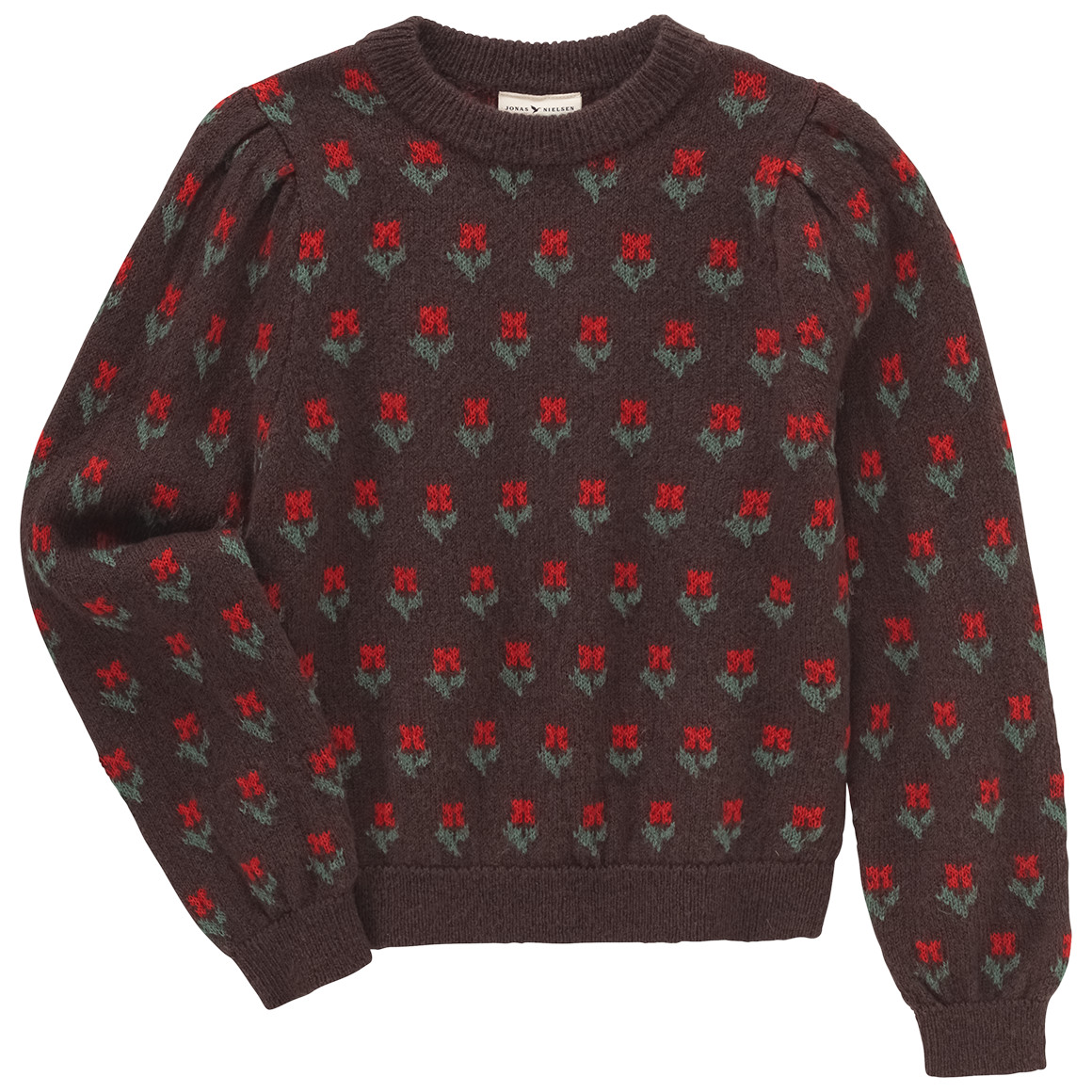 Mädchen Strickpullover mit Blumen-Allover Mädchen Strickpullover mit Blumen-Allover von Topolino