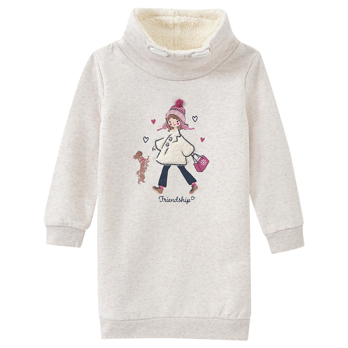 Mädchen Sweatkleid mit Print und Applikation von Topolino