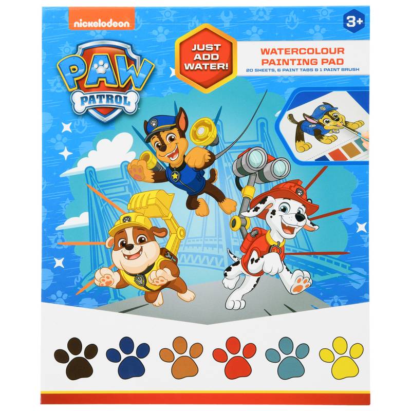 PAW Patrol Malblock mit Wasserfarben von Topolino