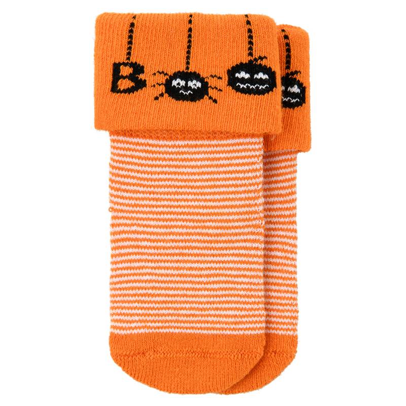 1 Paar Newborn Halloween-Socken mit Spinnen von Topomini