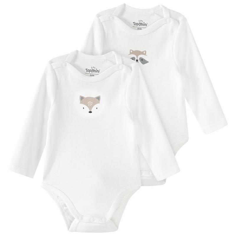 2 Baby Bodys mit Tierprint von Topomini