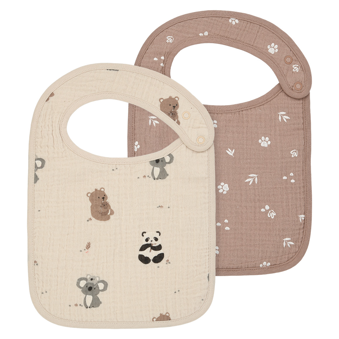 2 Baby Lätzchen aus Musselin 2 Baby Lätzchen aus Musselin von Topomini