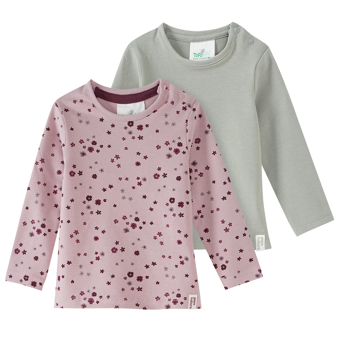 2 Baby Langarmshirts im Set von Topomini