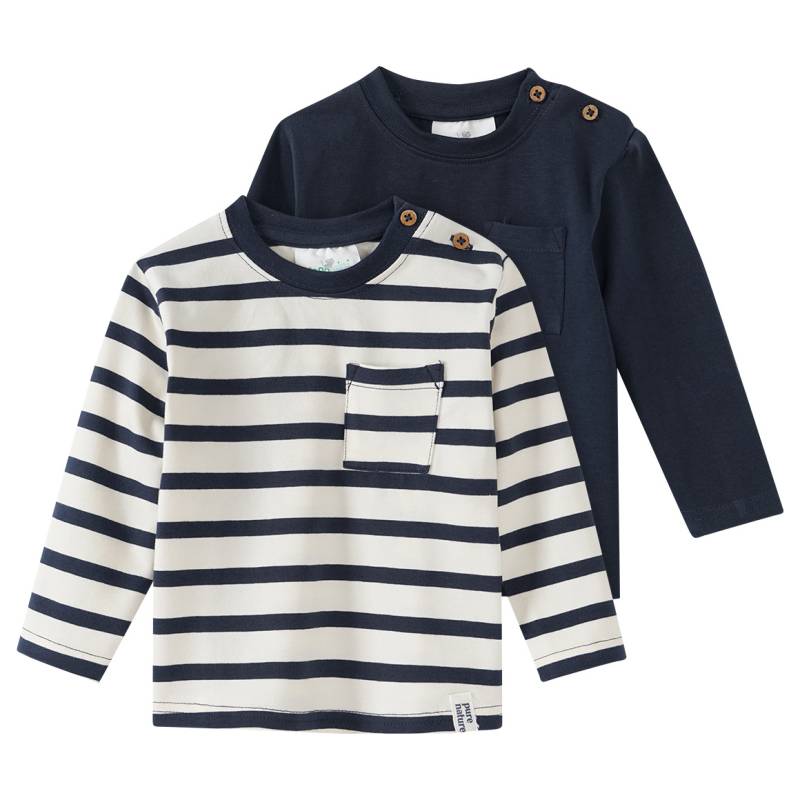 2 Baby Langarmshirts mit Brusttasche von Topomini