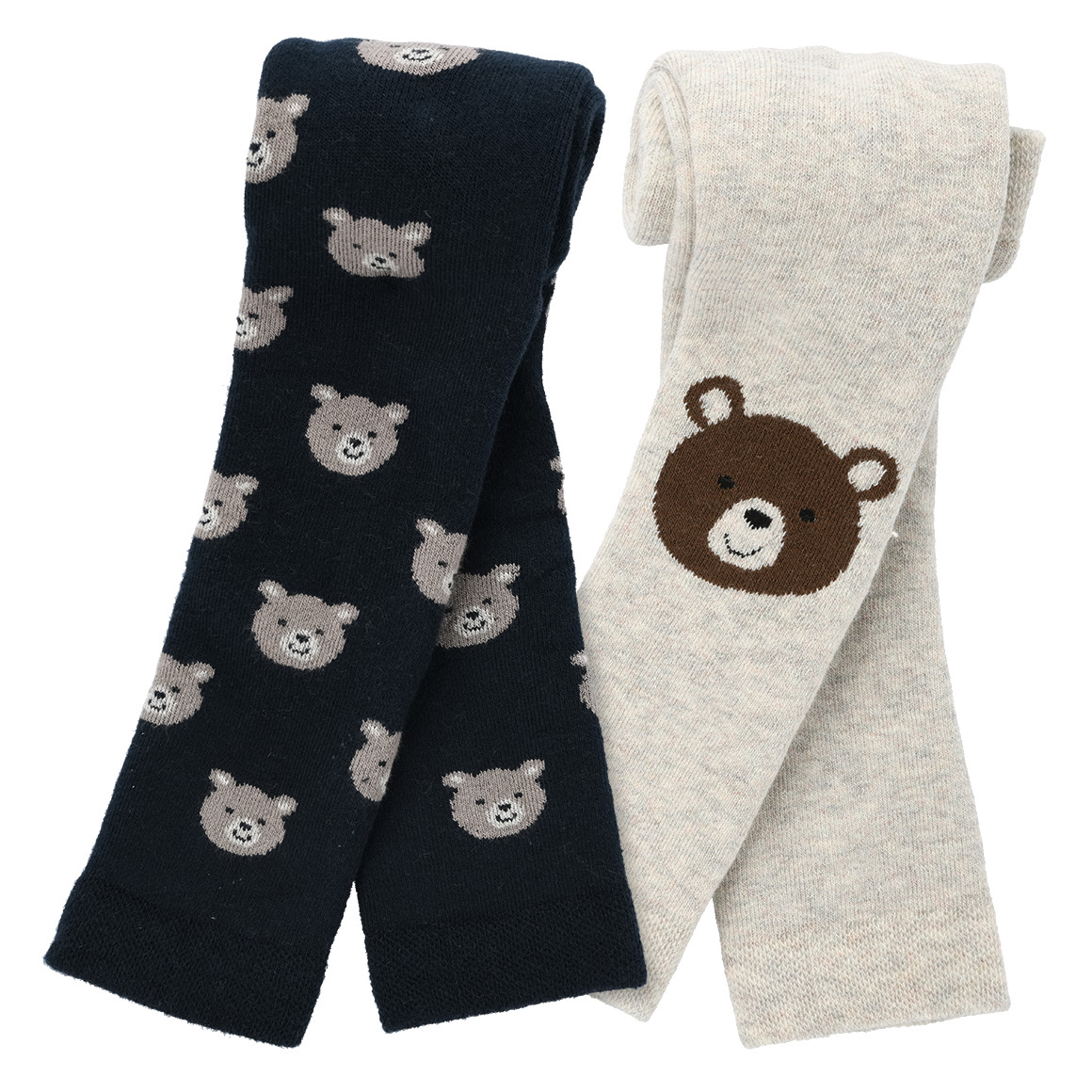 2 Baby Leggings mit Bären-Motiv von Topomini