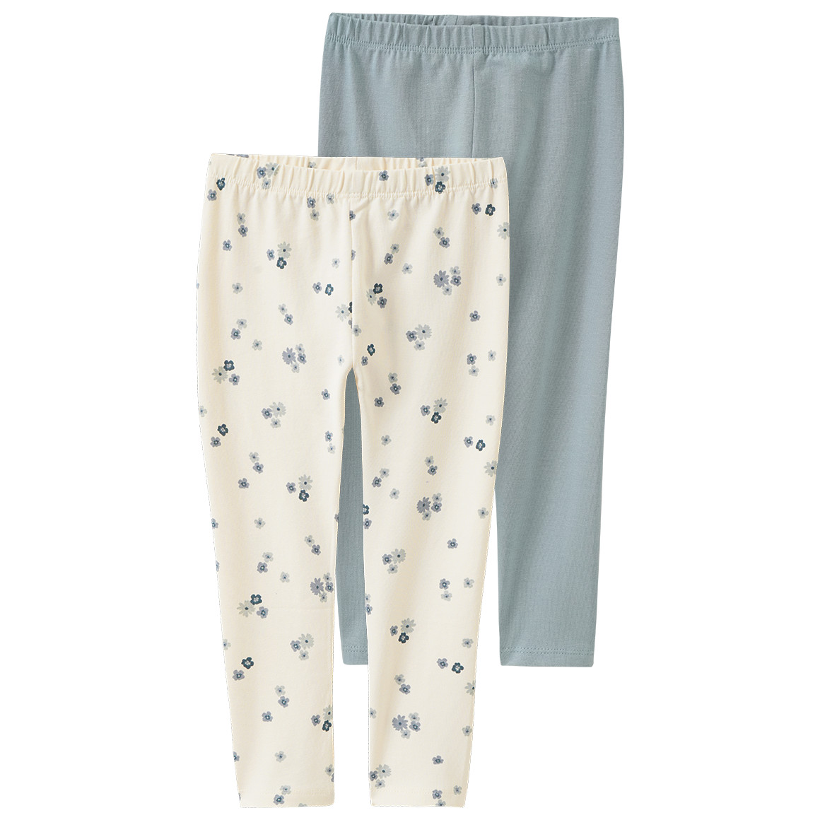 2 Baby Leggings mit Blümchen 2 Baby Leggings mit Blümchen von Topomini
