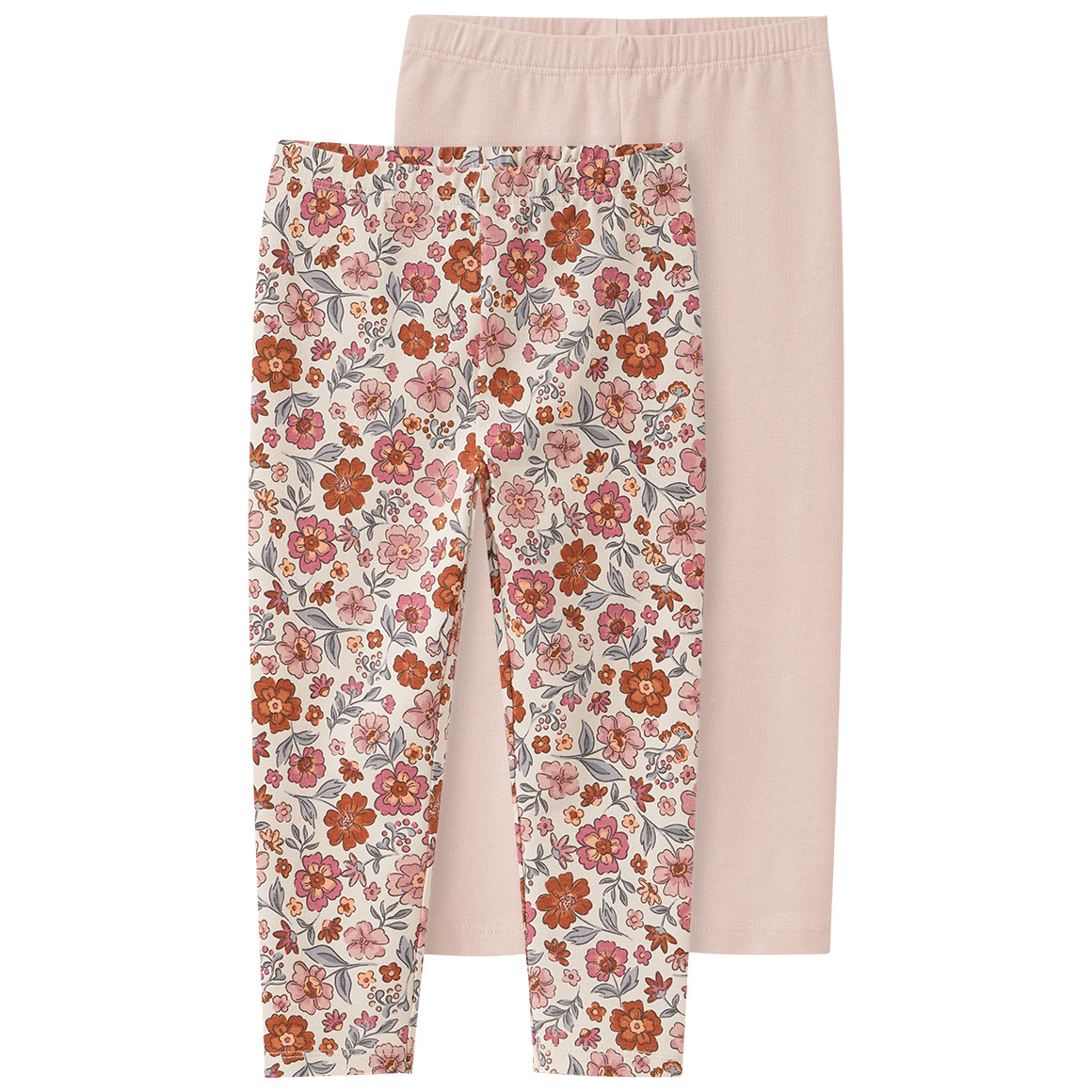 2 Baby Leggings mit Blümchen 2 Baby Leggings mit Blümchen von Topomini