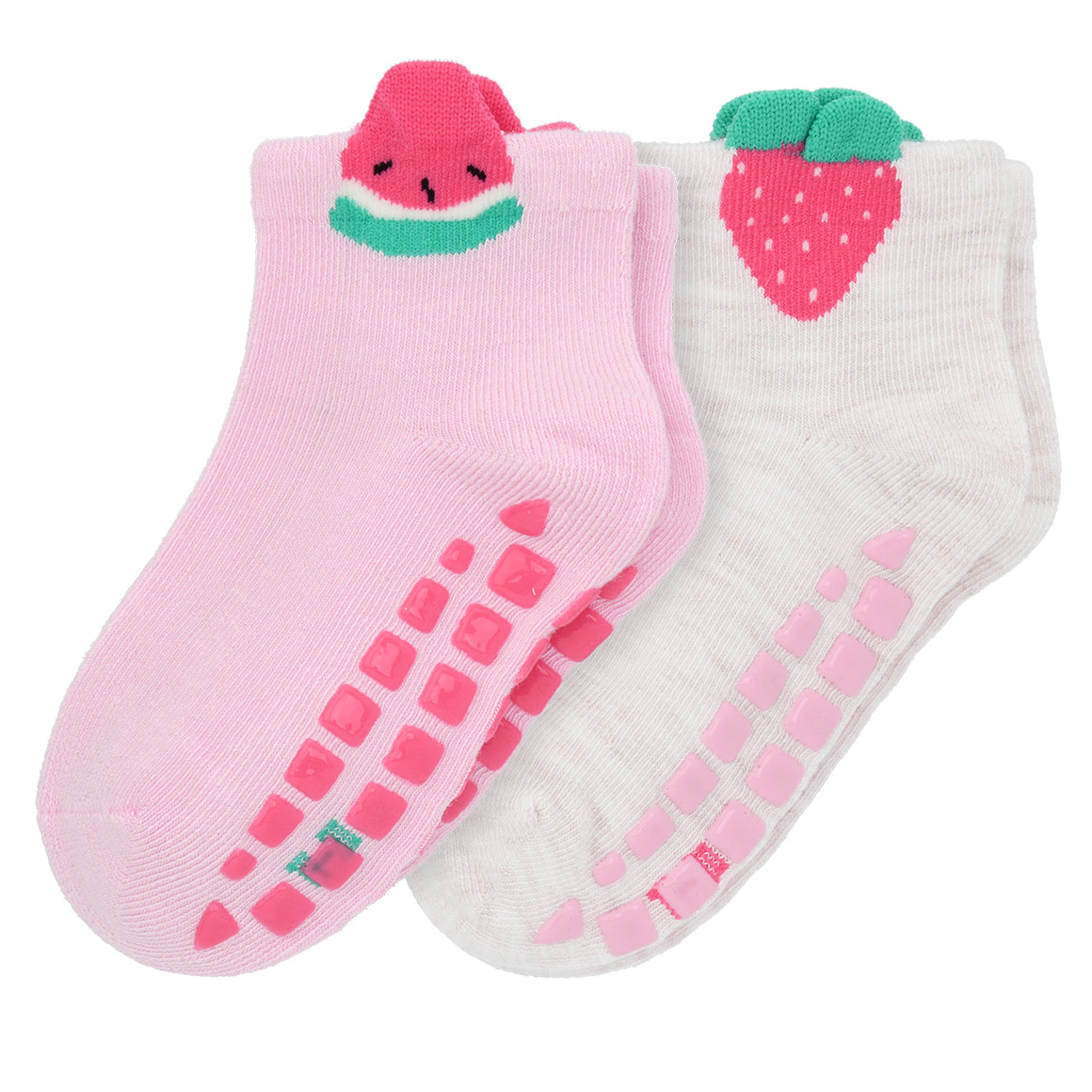 2 Paar Baby Sneaker-Socken mit ABS-Sohle 2 Paar Baby Sneaker-Socken mit ABS-Sohle von Topomini
