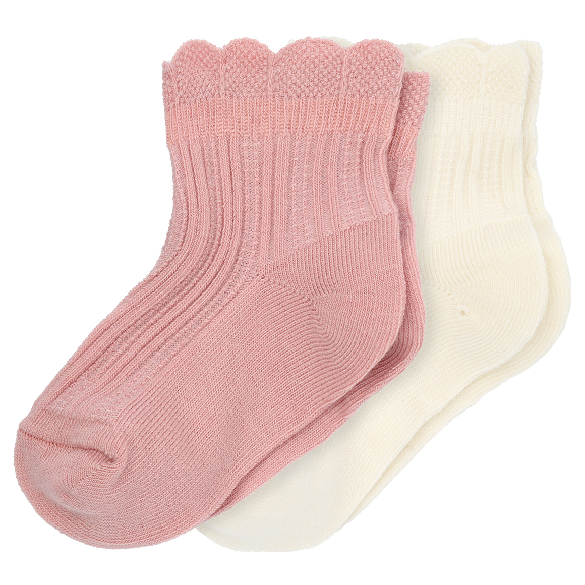 2 Paar Baby Socken mit Ajour-Muster 2 Paar Baby Socken mit Ajour-Muster von Topomini