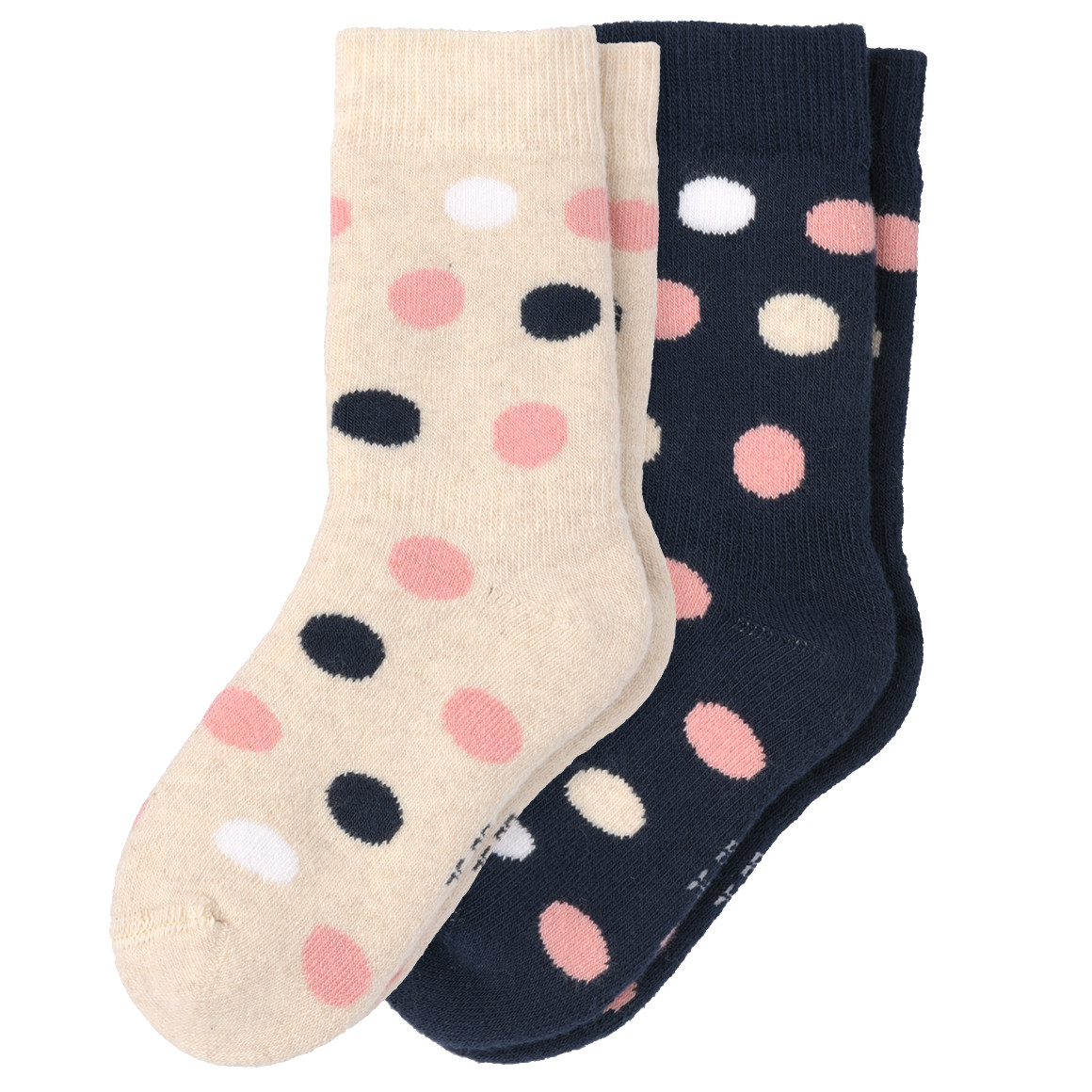 2 Paar Baby Socken mit Punkte-Allover von Topomini