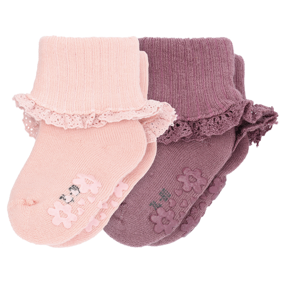 2 Paar Baby Socken mit Rüschen 2 Paar Baby Socken mit Rüschen von Topomini