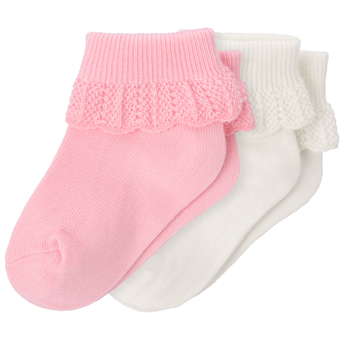 2 Paar Baby Socken mit Umschlagbündchen von Topomini