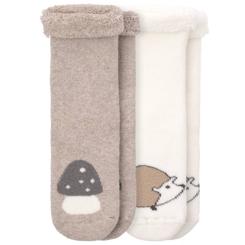 2 Paar Newborn Frottee-Socken mit Tier-Motiv von Topomini