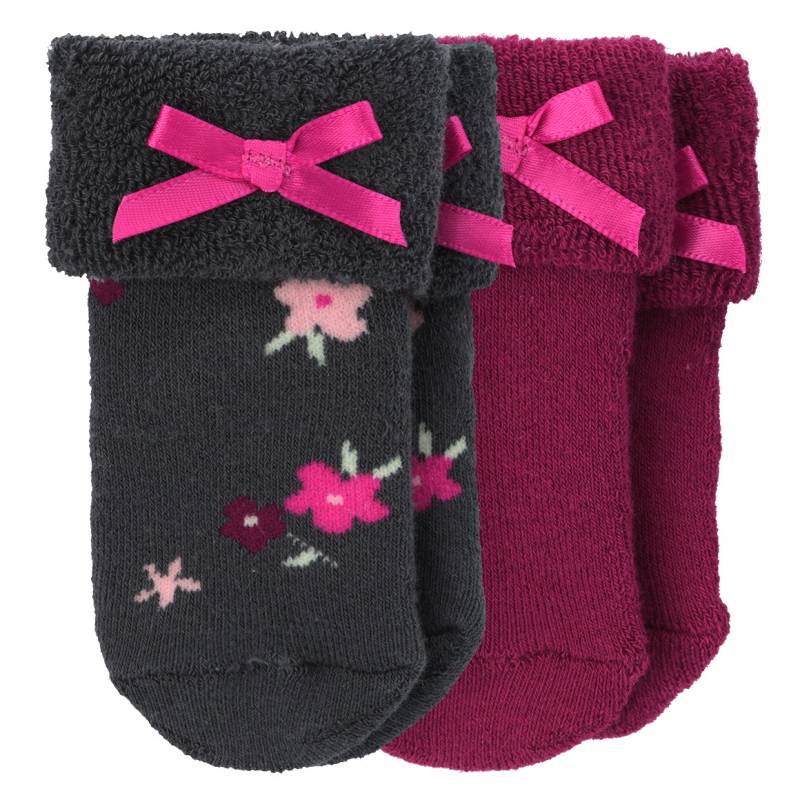 2 Paar Newborn Socken mit Zierschleife von Topomini