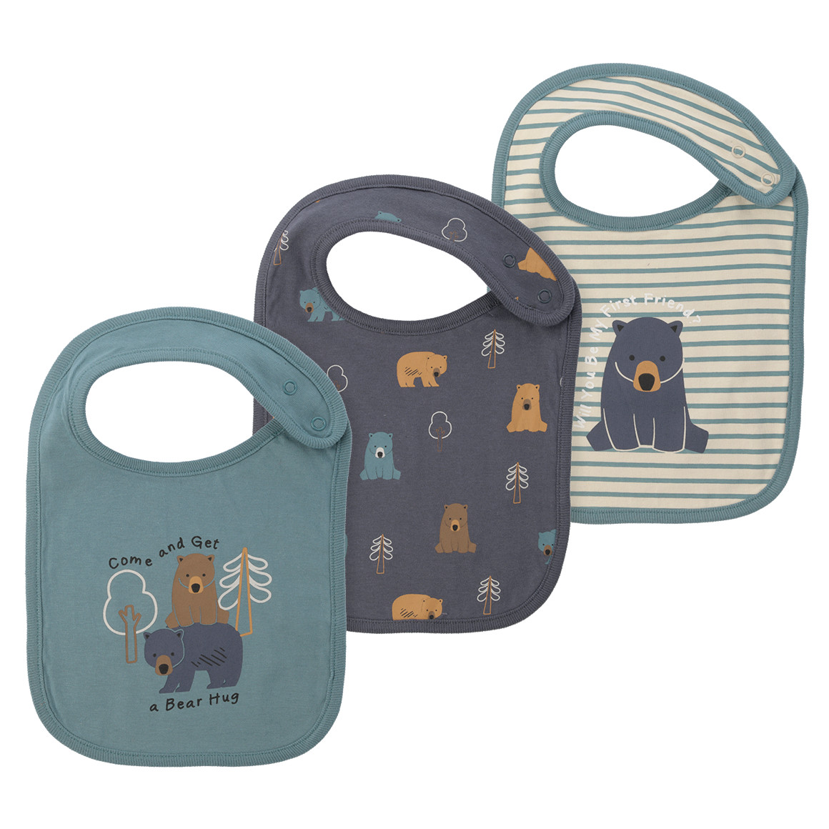 3 Baby Lätzchen mit Tier-Motiven 3 Baby Lätzchen mit Tier-Motiven von Topomini