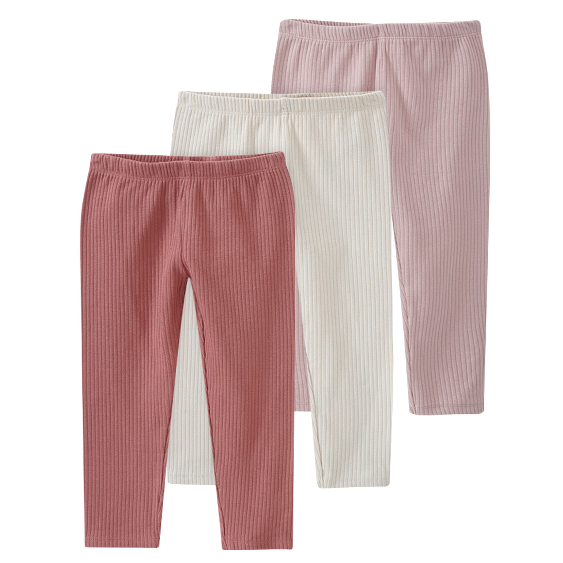 3 Baby Leggings mit Rippstruktur von Topomini