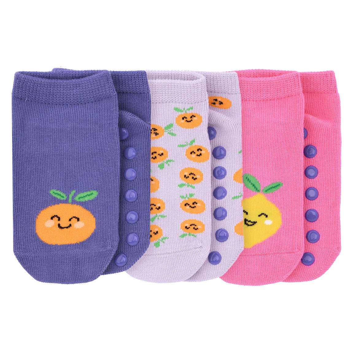 3 Baby Sneaker-Socken mit ABS-Noppen 3 Baby Sneaker-Socken mit ABS-Noppen von Topomini