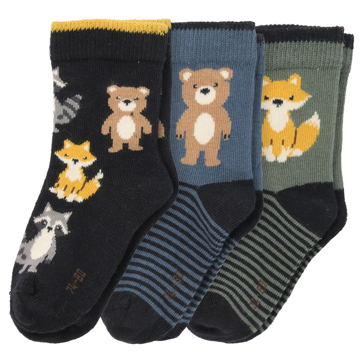 3 Baby Socken mit Tier-Muster 3 Baby Socken mit Tier-Muster von Topomini
