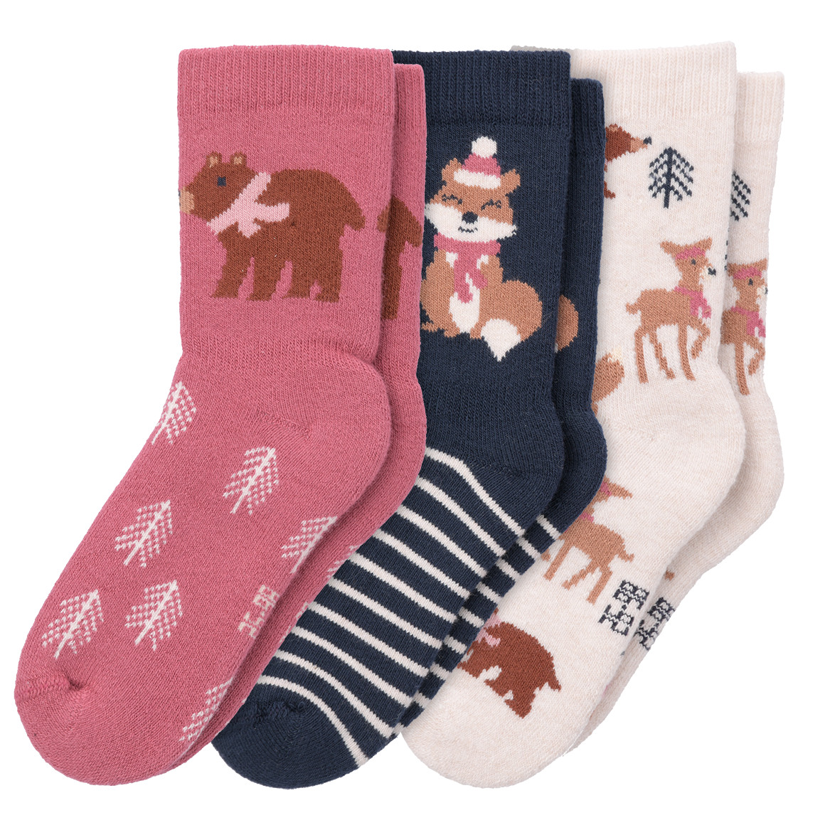 3 Baby Socken mit Wintertieren von Topomini