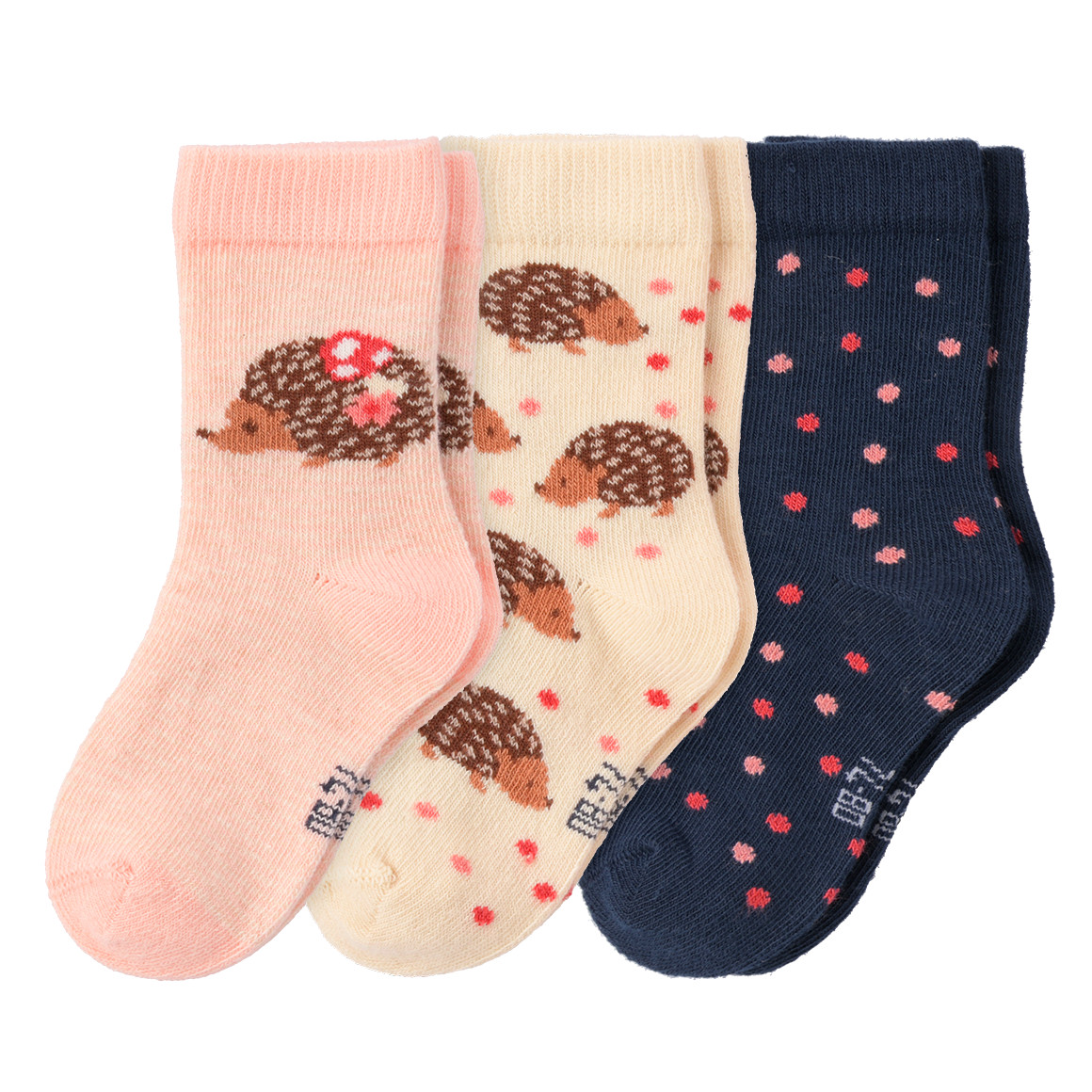 3 Paar Baby Socken in verschiedenen Dessins von Topomini