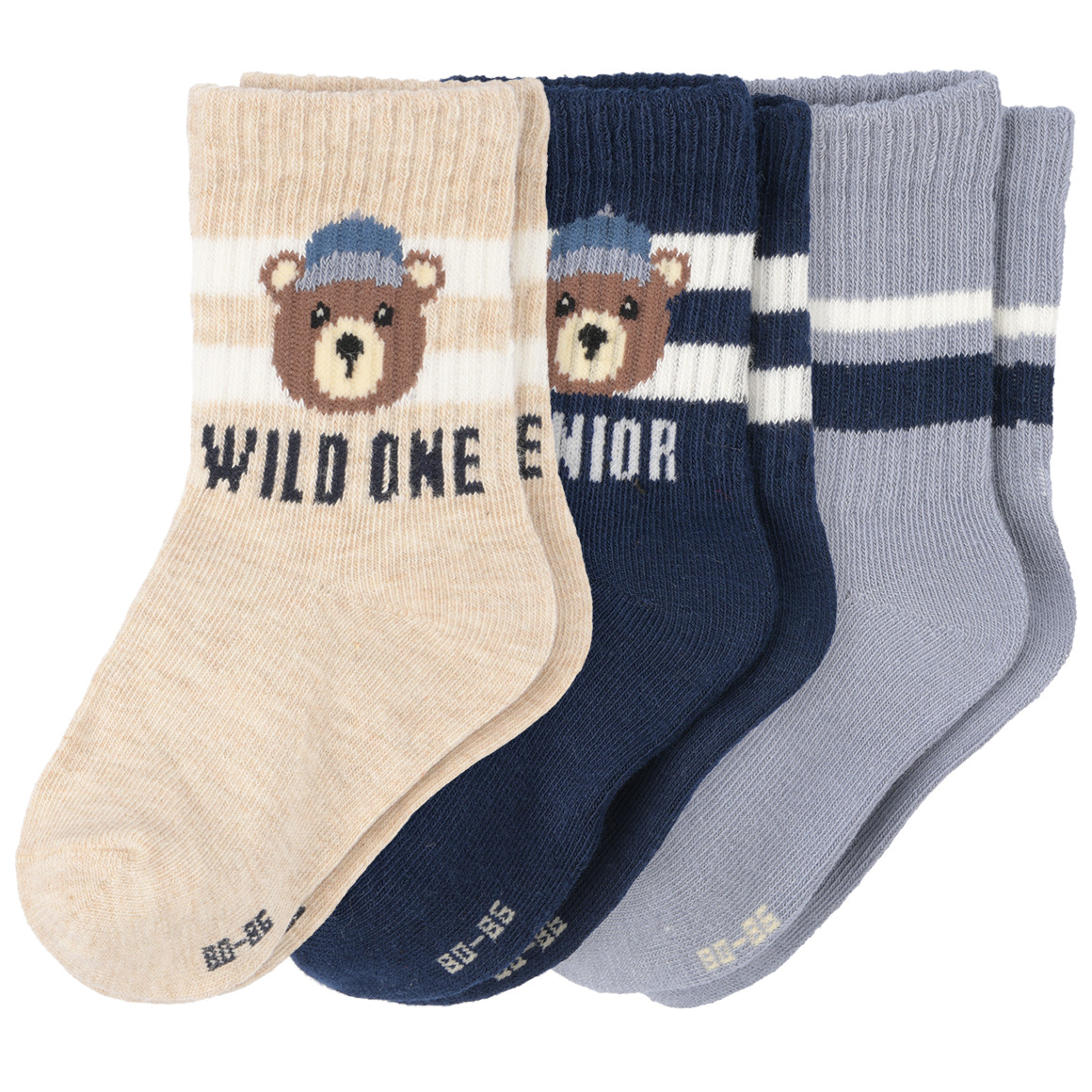 3 Paar Baby Socken in verschiedenen Farben 3 Paar Baby Socken in verschiedenen Farben von Topomini
