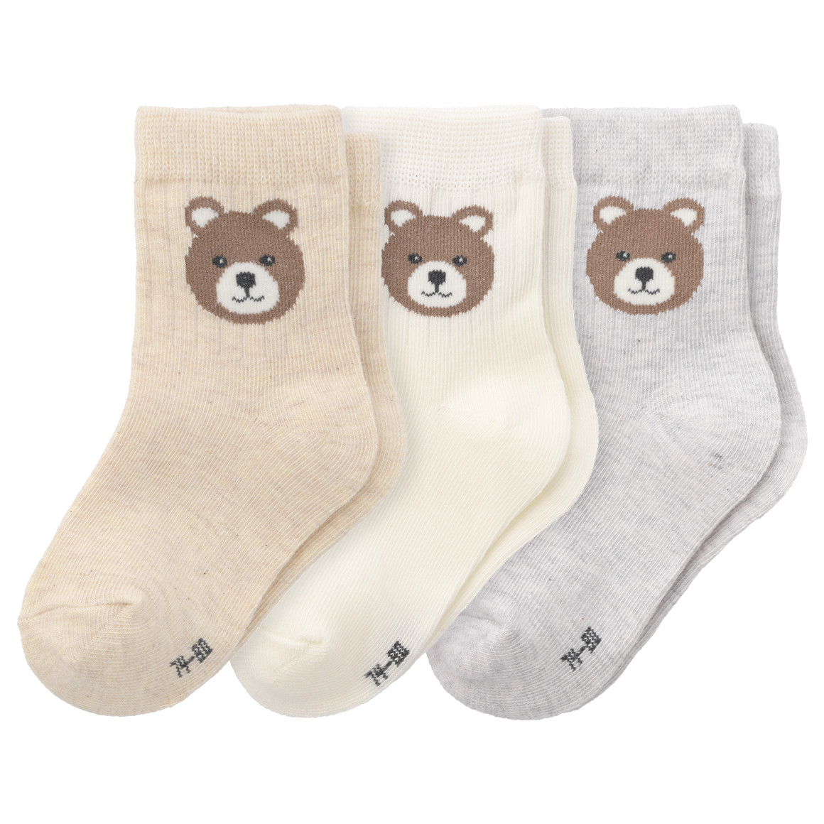 3 Paar Baby Socken mit Bären-Motiv 3 Paar Baby Socken mit Bären-Motiv von Topomini