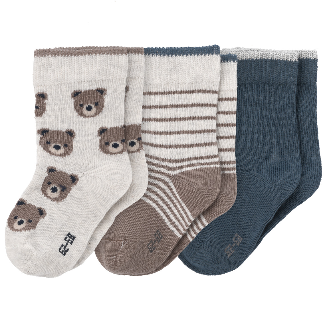 3 Paar Baby Socken mit Baumwolle 3 Paar Baby Socken mit Baumwolle von Topomini