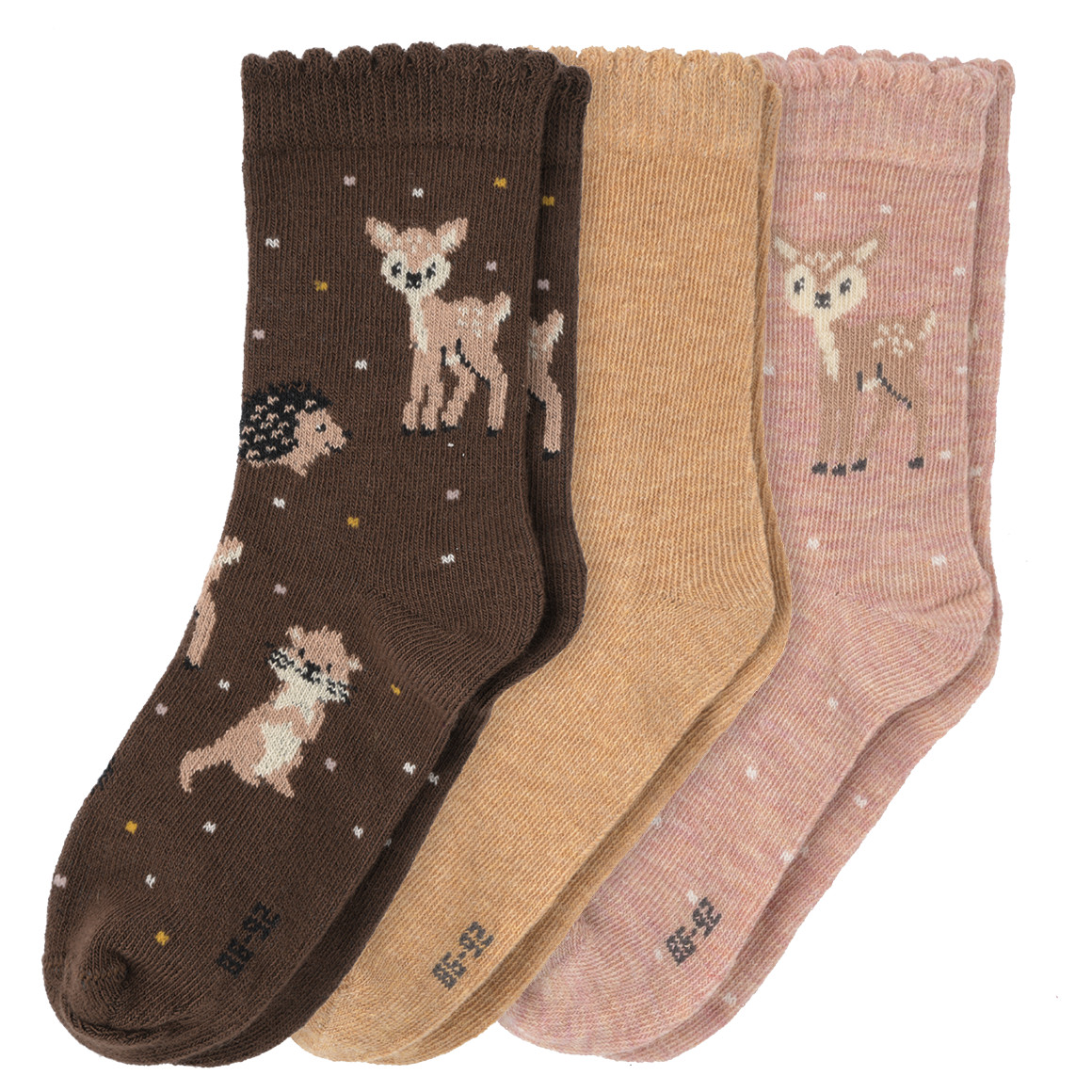 3 Paar Baby Socken mit Picotkante 3 Paar Baby Socken mit Picotkante von Topomini
