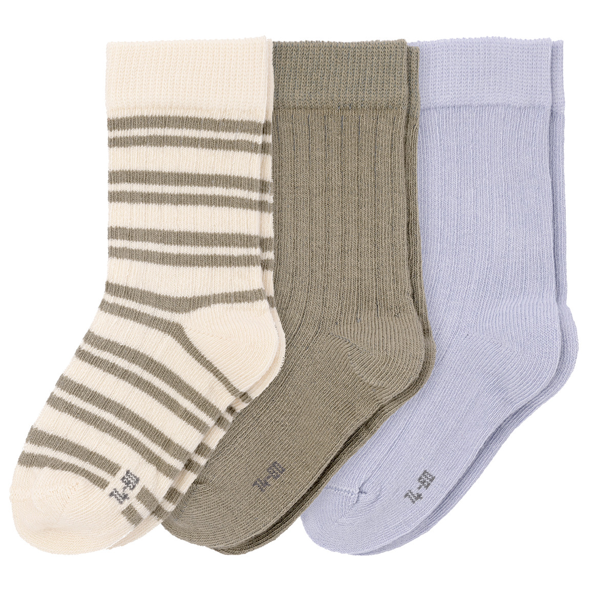 3 Paar Baby Socken mit Rippstruktur von Topomini