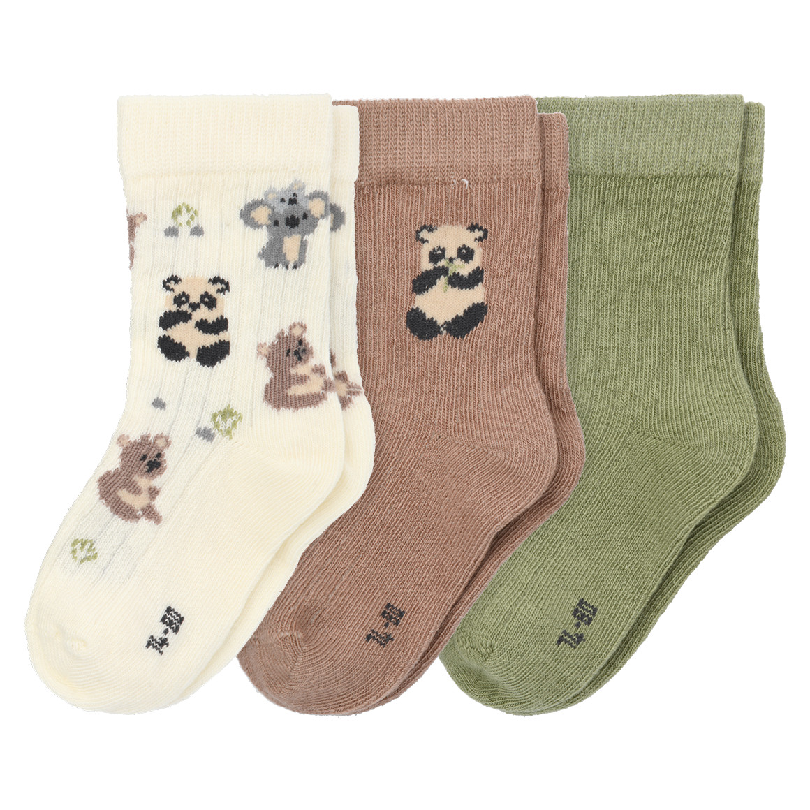 3 Paar Baby Socken mit Rippstruktur 3 Paar Baby Socken mit Rippstruktur von Topomini