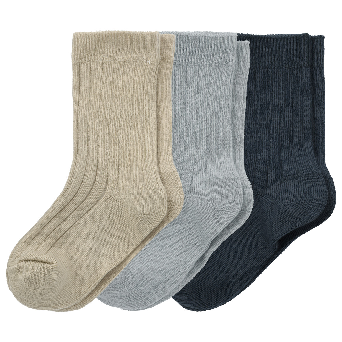 3 Paar Baby Socken mit Rippstruktur 3 Paar Baby Socken mit Rippstruktur von Topomini