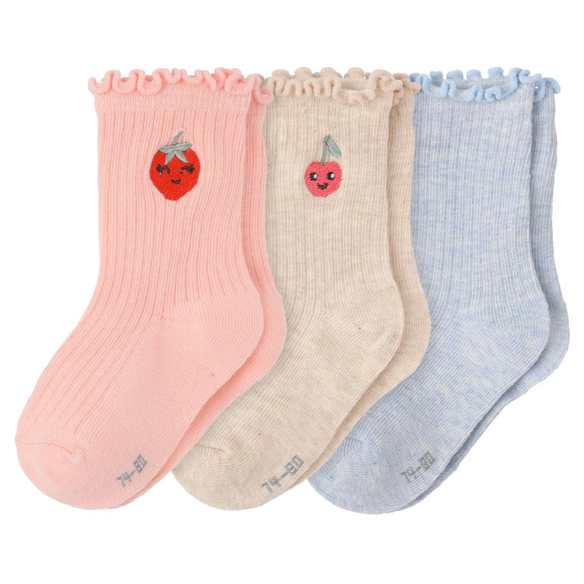 3 Paar Baby Socken mit Stickerei 3 Paar Baby Socken mit Stickerei von Topomini