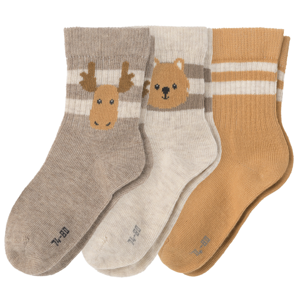 3 Paar Baby Socken mit Tier-Motiven 3 Paar Baby Socken mit Tier-Motiven von Topomini