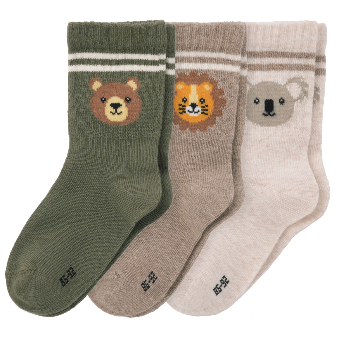 3 Paar Baby Socken mit Tier-Motiven 3 Paar Baby Socken mit Tier-Motiven von Topomini