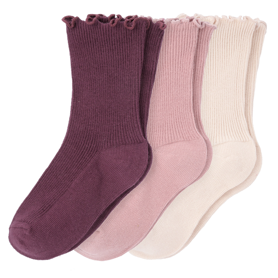 3 Paar Baby Socken mit Wellenbündchen 3 Paar Baby Socken mit Wellenbündchen von Topomini